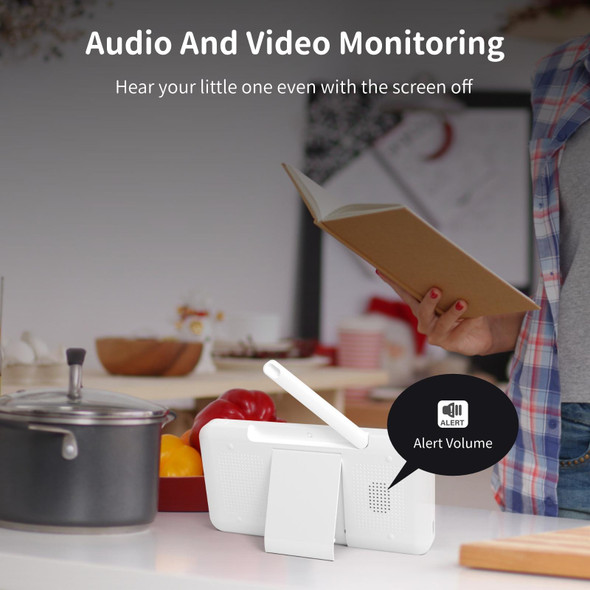 5 Inch HD Baby Monitor Wireless Wifi Baby Care Camera UK Plug