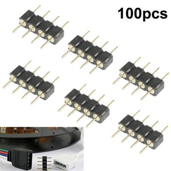 4 Pin Male Connector for RGB LED SMD Strip Light (100pcs in one packaging, the price is for 100pcs)