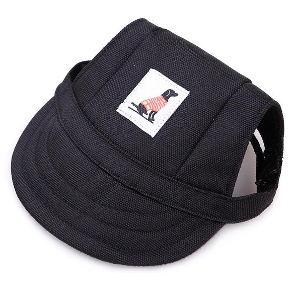 Pet Accessories Adjustment Buckle Baseball Cap, Size: S(Black)