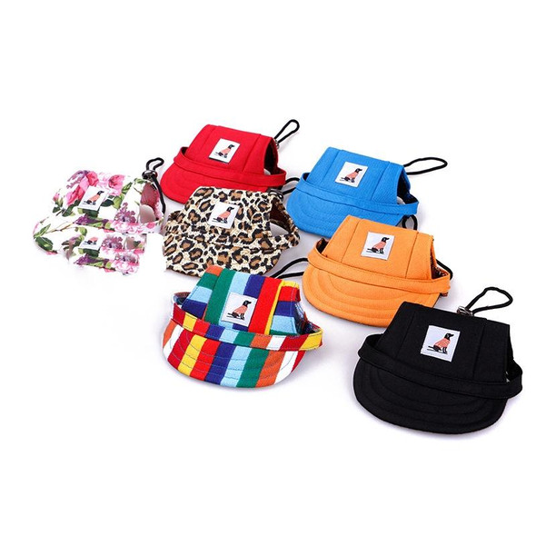 Pet Accessories Adjustment Buckle Baseball Cap, Size: S(Black)