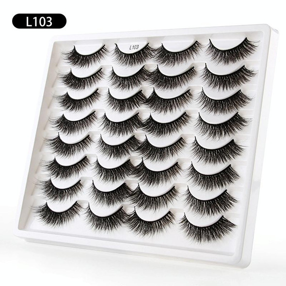 16pairs /Box Natural Long False Eyelashes Fluffy 3D Mink Lashes, Spec: L103