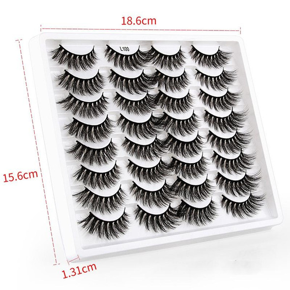 16pairs /Box Natural Long False Eyelashes Fluffy 3D Mink Lashes, Spec: L107