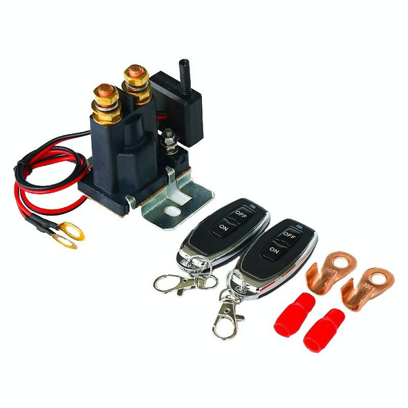 24V 500A Car Battery Remote Control Relay Rotary Switch Cut, Style:with 1 x Remote Control