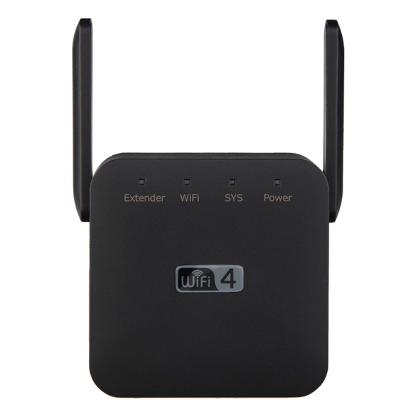 2.4G 300M Wi-Fi Amplifier Long Range WiFi Repeater Wireless Signal Booster US Plug Black