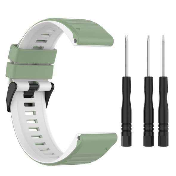 Garmin Approach S60 22mm Silicone Mixing Color Watch Band(Black+green)