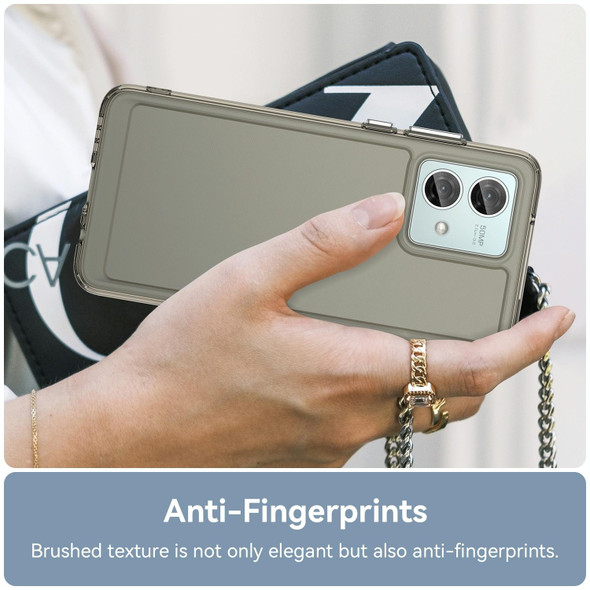 For Motorola Moto G84 Candy Series TPU Phone Case(Transparent Grey)