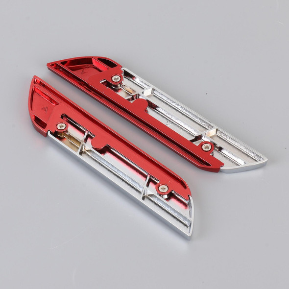 1 Pair Car S Line Personalized Aluminum Alloy Decorative Stickers, Size: 11.5 x 2.5 x 0.5cm (Red)