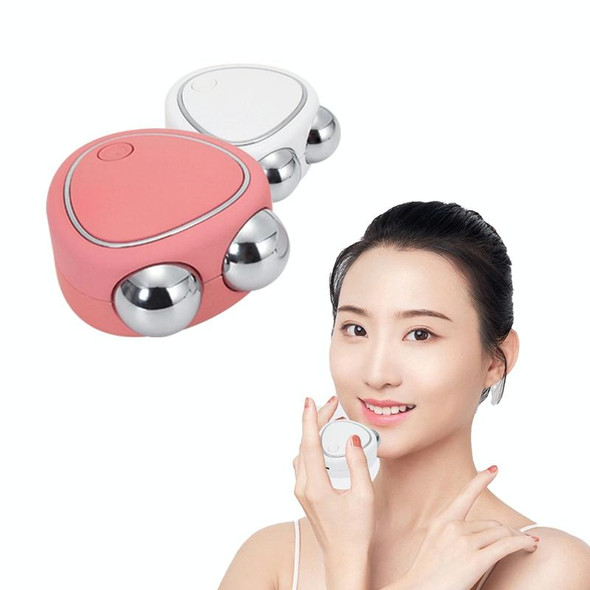 Mini Micro-Current Beauty Instrument Facial Lift Rejuvenating Device Massage Slimming Machine, Style: Acrylic Package(White)