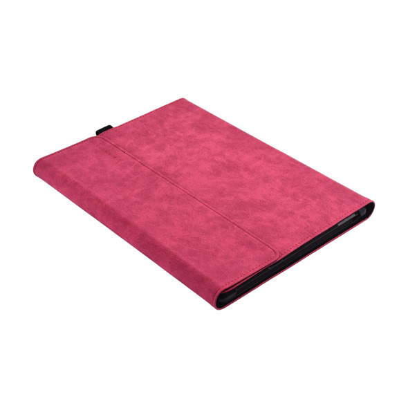 13 inch Leatherette Tablet Protective Case - Microsoft Surface Pro X, Color: Rose Red