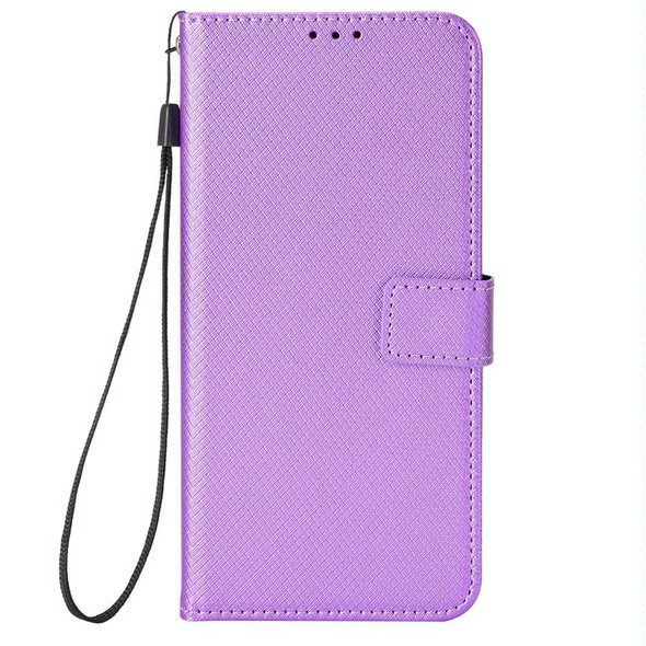 For OPPO A78 4G Diamond Texture Leatherette Phone Case(Purple)