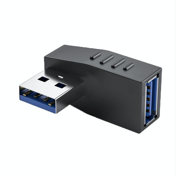 ENKAY USB 3.0 Adapter 90 Degree Angle Male to Female Combo Coupler Extender Connector, Angle:Horizontal Left
