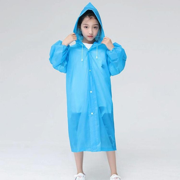 Non-disposable Frosted Thickened Children EVA Raincoat(Blue)