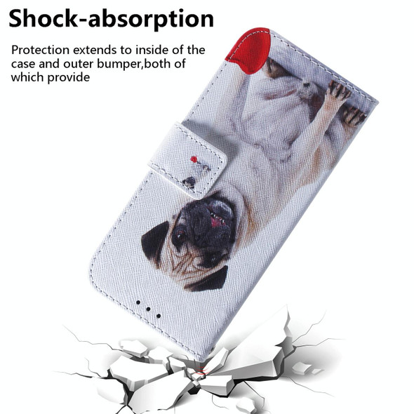 For Tecno Camon 20 Premier 5G Coloured Drawing Flip Leatherette Phone Case(Pug)