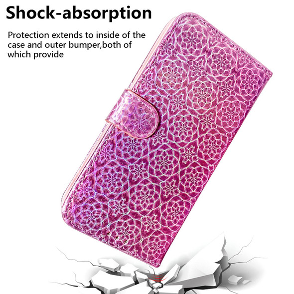 For OPPO A78 4G Colorful Magnetic Buckle Leatherette Phone Case(Pink)