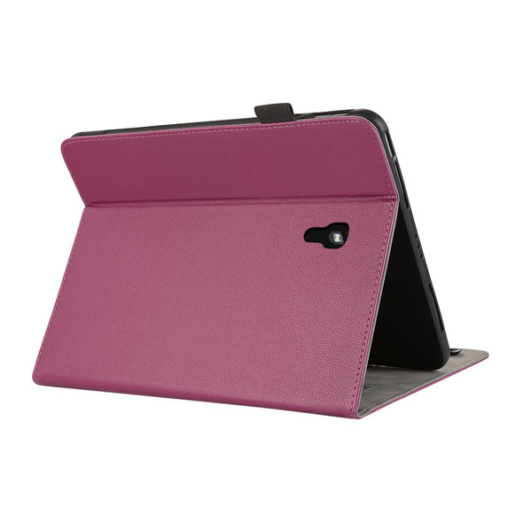 For Samsung Galaxy Tab A 10.5 / T590 Litchi Texture Leatherette Sucker Tablet Case(Purple)