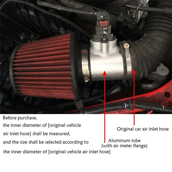 76mm XH-UN603 Car Modified Engine Air Flow Meter Flange Intake Sensor Base for Honda / Toyota / Subaru / Mazda