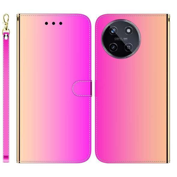 For Realme 11 4G Global Imitated Mirror Surface Leatherette Phone Case(Gradient Color)