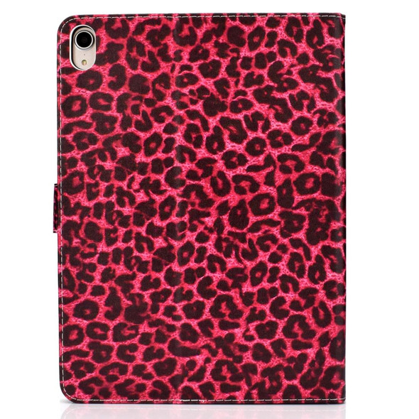 Colored Pattern Drawing Horizontal Flip PU Leatherette Case with Three-folding Holder & Sleep / Wake-up Function for iPad Pro 11(Red leopard grain)