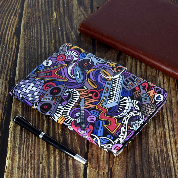 For Samsung Galaxy Tab A 10.1 (2019) T510/T515 Colored Drawing Pattern Horizontal Flip PU Leatherette Case with Holder & Card Slot(Graffiti)