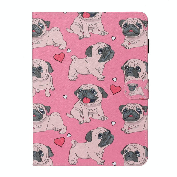 For iPad Pro 11 (2020) Colored Drawing Pattern Horizontal Flip PU Leatherette Tablet Case with Holder & Card Slot & Sleep / Wake-up Function(Love Dog)