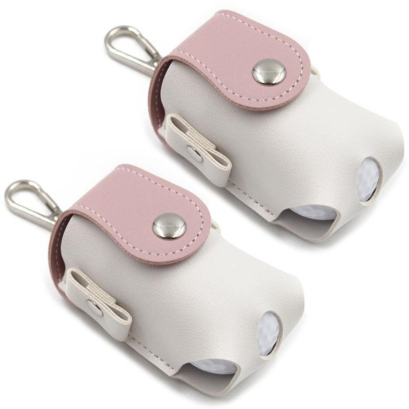 2 PCS Splicing Leatherette Portable Mini Golf Protective Bag(Pink)