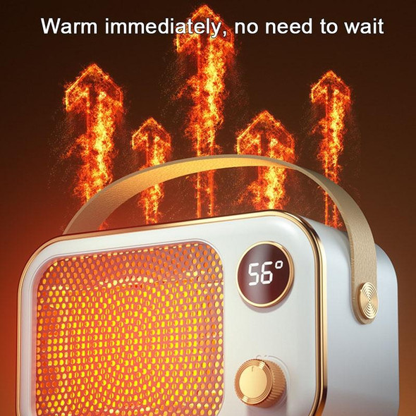 1200W Electric Heater Winter Hand Warmer with Screen Display,EU Plug(Mint Green)