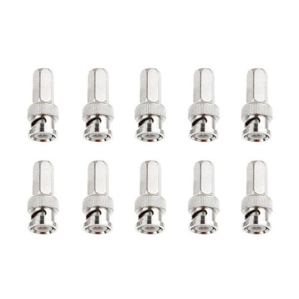 10 PCS Hexagon BNC Male Compression Connector