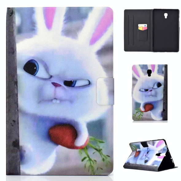 Electric Horizontal Flat Painted Leatherette Case with Pen Cover & Card Slot & Holder(White Rabbit)