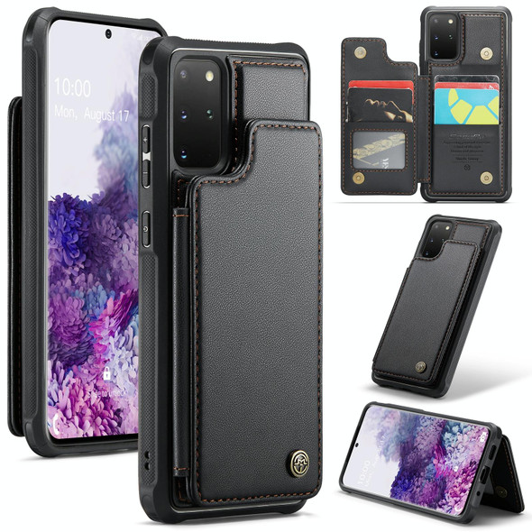 For Samsung Galaxy S20+ CaseMe C22 Card Slots Holder RFID Anti-theft Phone Case(Black)