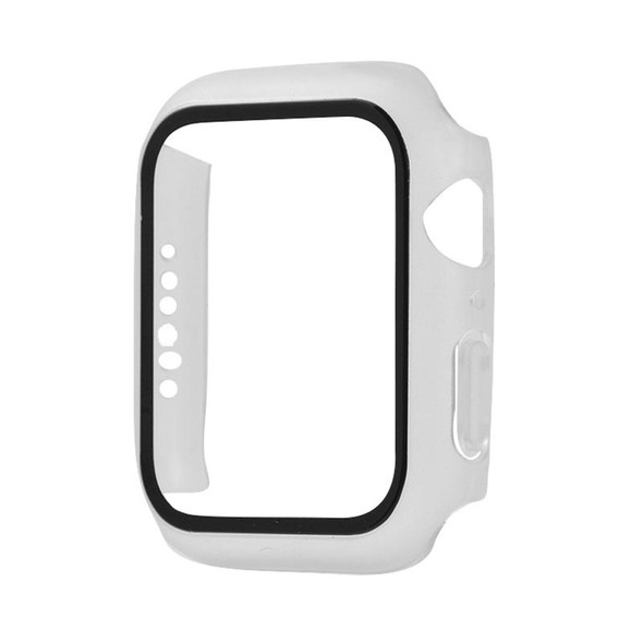 Shockproof PC+Tempered Glass Protective Case with Packed Carton - Apple Watch Series 6 & SE & 5 & 4 44mm(Matte Transparent)