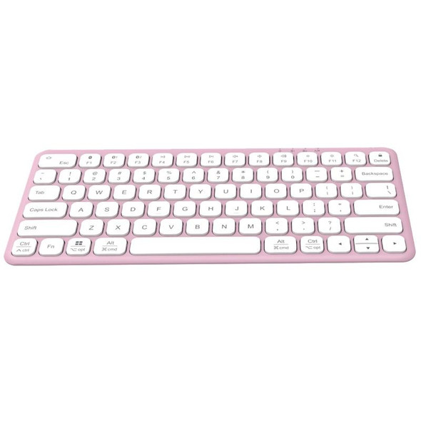 B087 2.4G Portable 78 Keys Dual Mode Wireless Bluetooth Keyboard And Mouse, Style: Keyboard Pink