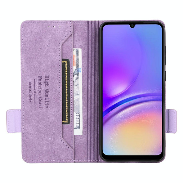 For Samsung Galaxy A05 Magnetic Clasp Leatherette Phone Case(Purple)