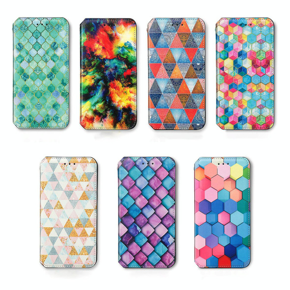 For ASUS  Zenfone 10 CaseNeo Colorful Magnetic Leatherette Phone Case(Rhombus Mandala)