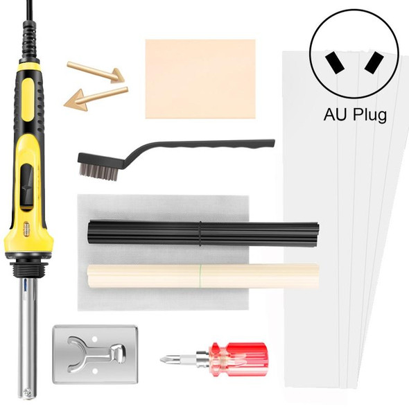 100W Electric Soldering Iron Plastic Welding Machine Car Bumper Repair Plier, AU Plug (Yellow)