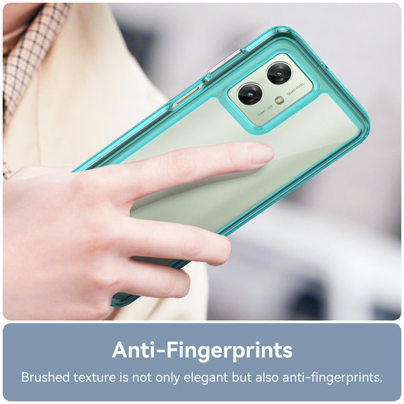 For Motorola Moto G54 Global Colorful Series Acrylic + TPU Phone Case(Transparent Blue)