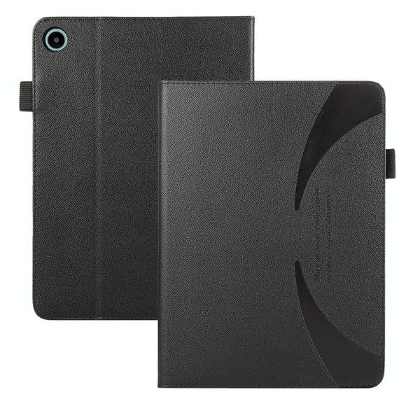 For Huawei MatePad SE 10.4 Litchi Texture Leatherette Sucker Tablet Case(Black)