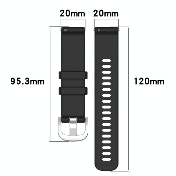 For Garmin Vivoactive 5 Liquid Glossy Silver Buckle Silicone Watch Band(Orange)