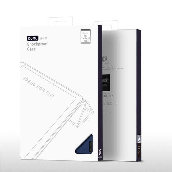 For Lenovo Tab M10 5G  10.6 DUX DUCIS Domo Series Magnetic Flip Leatherette Tablet Case(Blue)