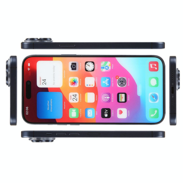 For iPhone 15 Color Screen Non-Working Fake Dummy Display Model (Black)