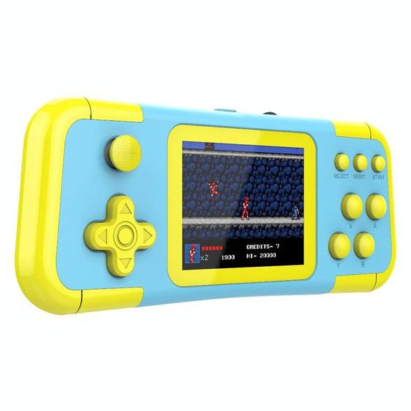 A12 3.0-Inch HD Colorful Screen Retro Handheld Game Console With 666 Built-In Games, Model: Single Yellow Blue