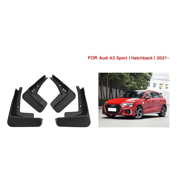 For Audi A3 Hatchback Sport 2021 4pcs/Set Car Auto Soft Plastic Splash Flaps Fender Guard