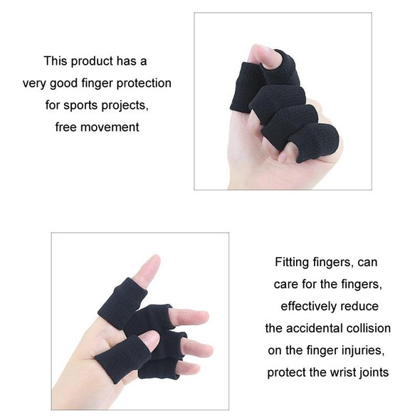 10pcs/set Basketball Riding Finger Sleeves Finger Joint Stretch Knit Sports Protectors, Color: Skin Tone