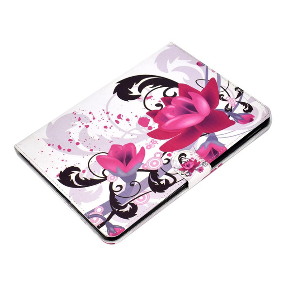 For iPad Pro 11 inch (2018) Colored Drawing Pattern Horizontal Flip PU Leatherette Case with Holder & Card Slot & Sleep / Wake-up Function(Flowers)