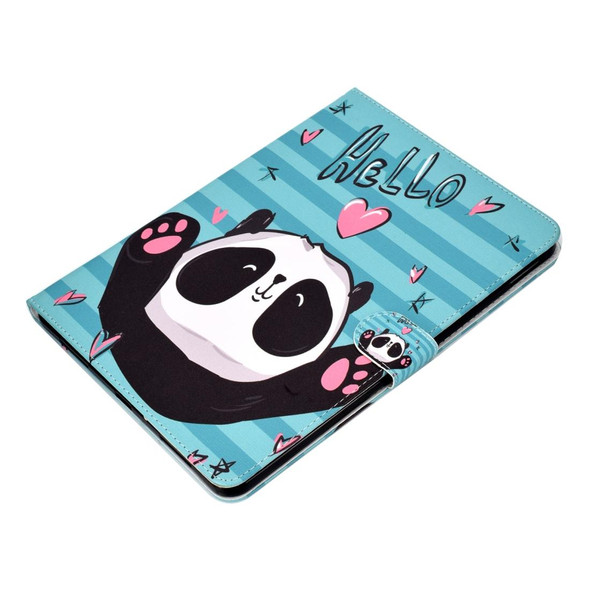 For iPad Pro 11 inch (2018) Colored Drawing Pattern Horizontal Flip PU Leatherette Case with Holder & Card Slot & Sleep / Wake-up Function(Love Panda)