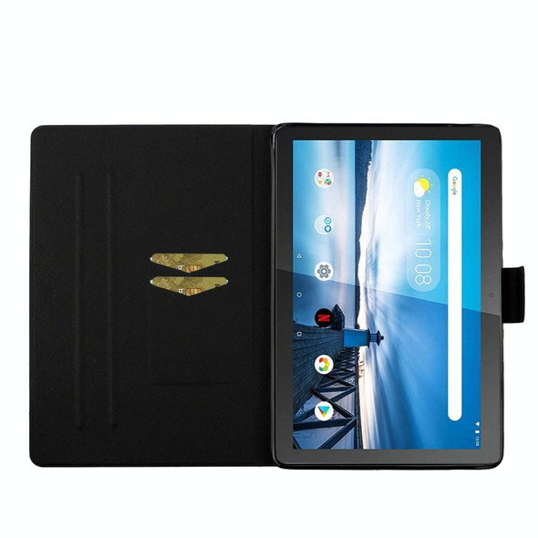 For Lenovo Tab M10 X605F X505 Colored Drawing Pattern Horizontal Flip Leatherette Case with Holder & Card Slots(Mermaid)