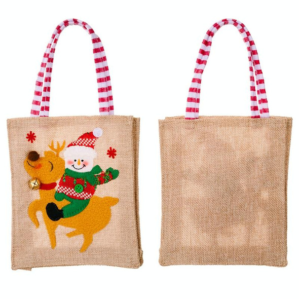 Christmas Decoration Riding Deer Tote Bag Kids Candy Cartoon Gift Bag, Style: Antlers Old Man
