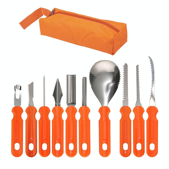 10-in-1 A Halloween Pumpkin Carving Set DIY Halloween Decoration With Carry Bag