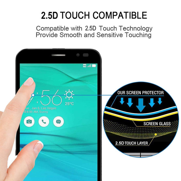 Asus Zenfone Go ZB500KL Full Glue Full Cover Screen Protector Tempered Glass Film