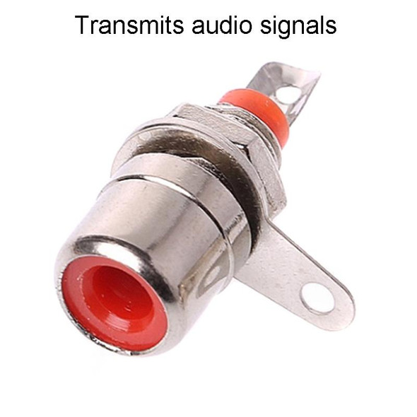 Small RCA Soldered Lotus Master AV Socket Audio Connector(Red)