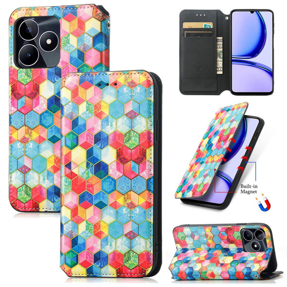 For Realme C53 CaseNeo Colorful Magnetic Leatherette Phone Case(Magic Space)